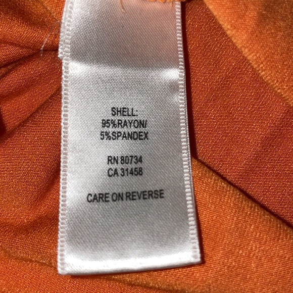 BCBGMAXAZRIA Orange Spaghetti Strap Midi Dress | M - Picture 5 of 7